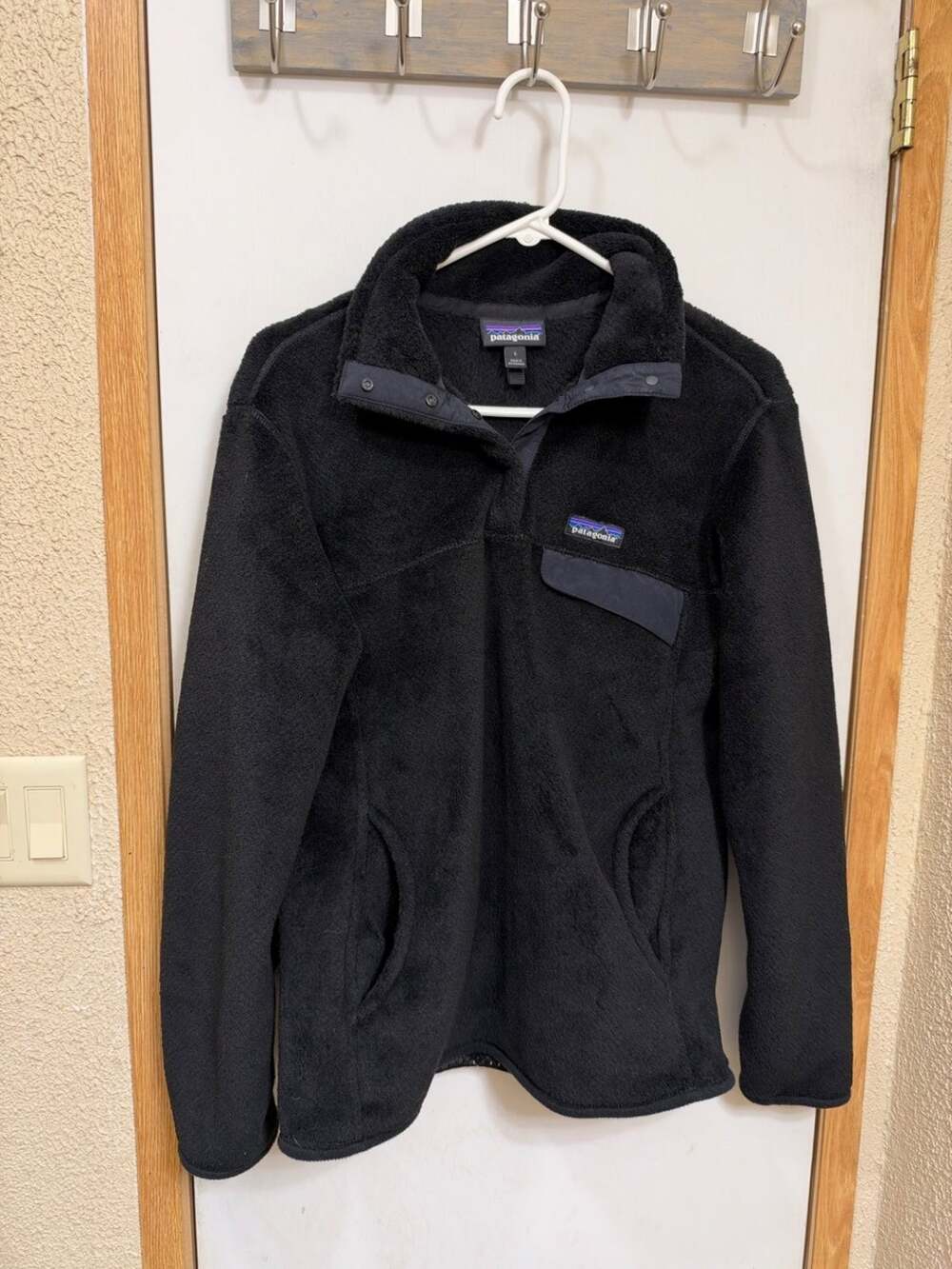 Patagonia Re-Tool Snap-T Fleece Pullover Jacket Womens Size Large Black 25442